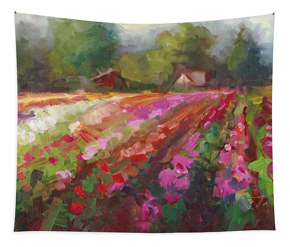 Trespassing Dahlia field landscape - Tapestry
