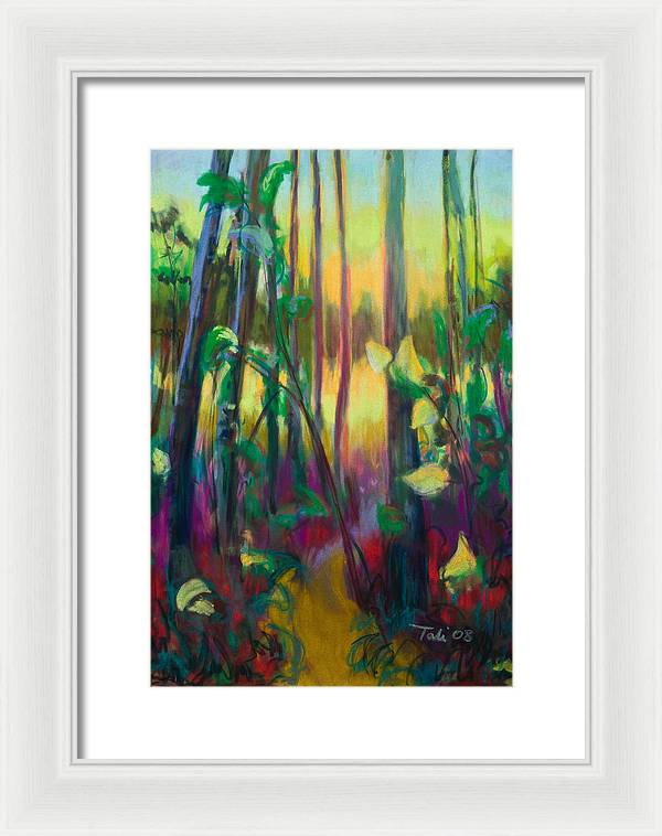 Unexpected Path - through the woods - Framed Print