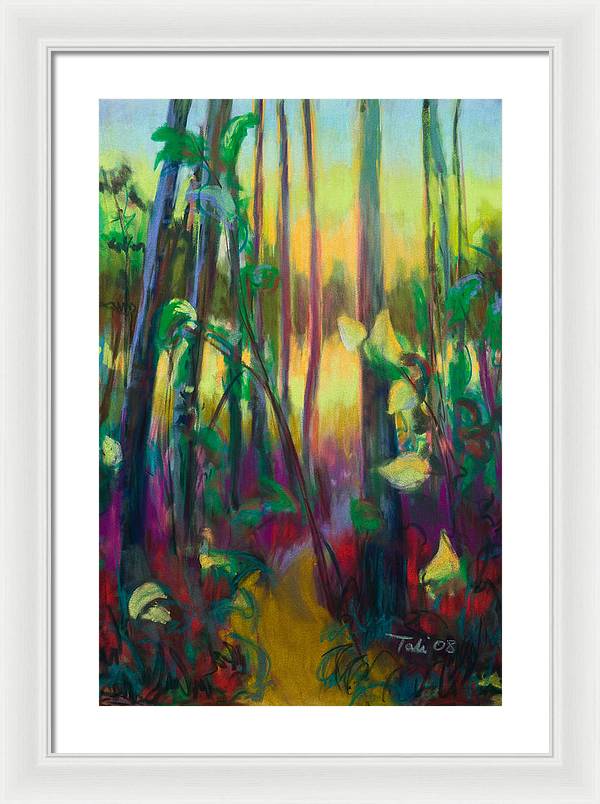 Unexpected Path - through the woods - Framed Print