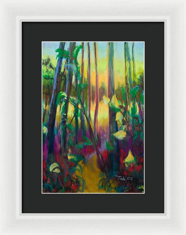 Unexpected Path - through the woods - Framed Print