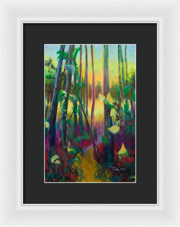Unexpected Path - through the woods - Framed Print