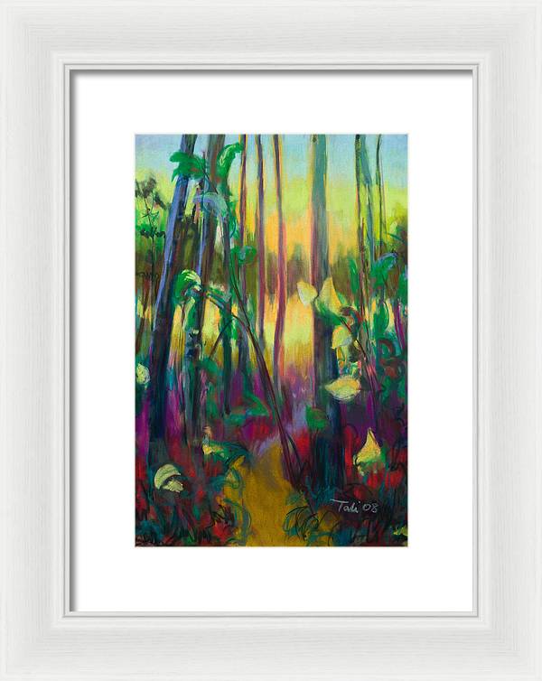 Unexpected Path - through the woods - Framed Print