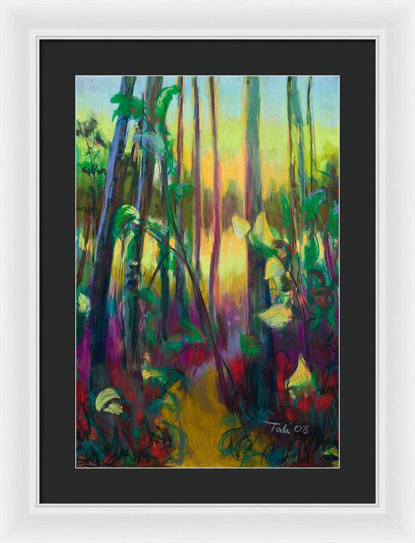 Unexpected Path - through the woods - Framed Print