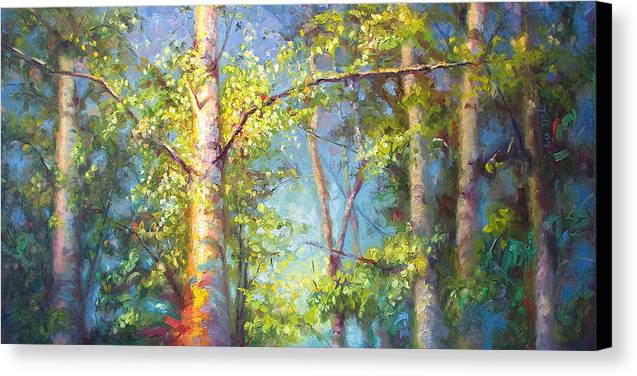 Welcome Home - birch and aspen trees - Canvas Print