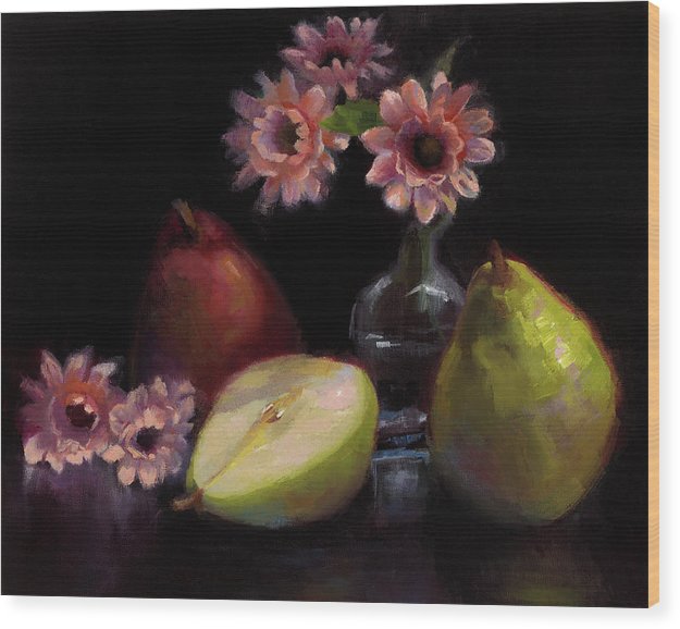 Winter Solstice - still life with pears - Wood Print
