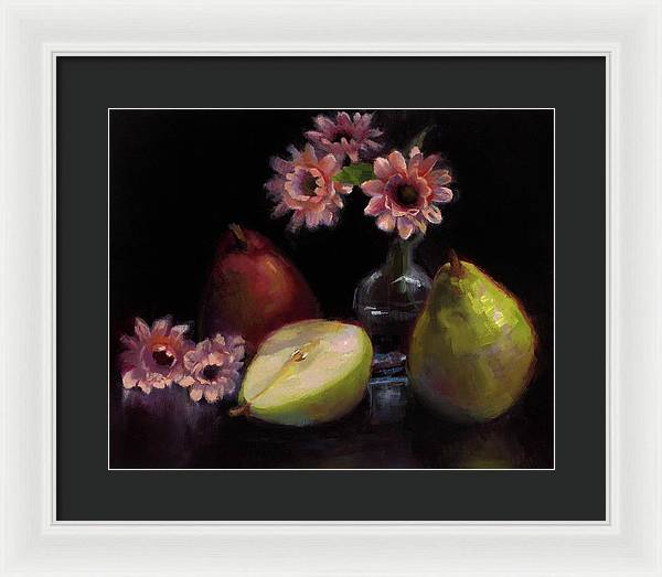 Winter Solstice - still life with pears - Framed Print