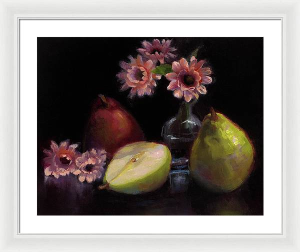 Winter Solstice - still life with pears - Framed Print