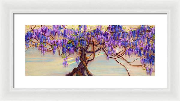 Wisteria Flow - impressionist floral landscape